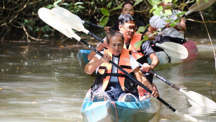 สทน.8 สอน.1 สงขลา นำกลุ่มเครือข่ายศึกษาดูงาน ท่าปอม – คลองสองน้ำ เรียนรู้การอนุรักษ์ระบบนิเวศน้ำจืด–น้ำเค็ม สู่การท่องเที่ยวชุมชนอย่างยั่งยืน